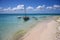 Sailing boats in blue water in the ocean port