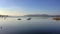 Sailing boats early morning near Bathray Bay, Lake Windermere, the English Lake District, UK