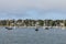 Sailing boats in harbor at Eastville on the island of Martha`s Vineyard near Cape Cod, Massachusetts