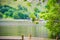 Sailing boats on lake shore of ullswater , English Lake District