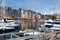 Sailing boats in old medieval harbor Honfleur, France