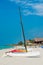 Sailing boatson a sunny day at Varadero beach in Cuba
