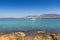 Sailing catamaran moored in a calm bay