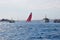 Sailing Close Between Spectator Boats Volvo Ocean Race Alicante 2017