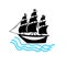 Sailing cruise ship sailing boat Logo design