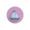 sailing flat icon with long shadow. sail flat icon