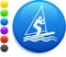 Sailing icon on round internet button