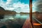 Sailing on Lake Bohinj in summer