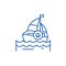 Sailing line icon concept. Sailing flat  vector symbol, sign, outline illustration.