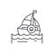 Sailing line icon concept. Sailing vector linear illustration, symbol, sign