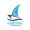 Sailing logo with text space for your slogan / tag line