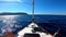 Sailing luxury yacht in the sea at sunny day, Croatia