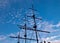 Sailing masts silhouette