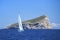 Sailing near the Greek islands in the Aegean Sea.