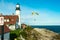 Sailing Over Portland Head Lighthouse