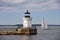 Sailing Past Portland Breakwater Lighthouse in Maine