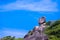 Sailing Rock, clear sea and blue sky on the island of Koh Similan