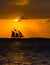 Sailing Schooner at Sunset