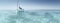 Sailing Serenity: A Lone Sailboat on the Tranquil Blue Ocean, ai generative