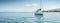 Sailing Serenity: A Peaceful Day on the Mediterranean with a Lone Sailboat, ai generative