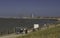 Sailing ship bark Europa entering Harlingen