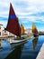 Sailing ship in cesenatico harbor