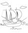 Sailing ship coloring page