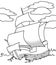 Sailing ship coloring page