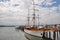 Sailing ship in Denarau Harbour, Fiji.