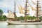 Sailing Ship Europa on the Seine river in France, for Armada Exhibition