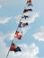 Sailing ship flags