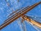 Sailing ship school Sagres.  Sail mast seen from below