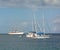 The sailing ship sea cloud anchored in admiralty bay