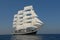 Sailing ship under full sail