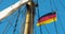 Sailing ship with waving German flag