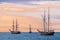 Sailing ships on the Baltic Sea