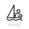 Sailing sport icons