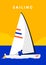 Sailing sport poster