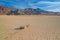 Sailing stone in Racetrack Playa.Death Valley National Park.California.USA