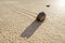 Sailing stones on the Racetrack Playa in Death Valley