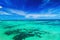 Sailing in surf catamaran in turquoise water of Caribbean sea near Punta Cana beach, Dominican Republic