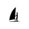 sailing surfing icon. Element of sport icon. Premium quality graphic design icon. Signs and symbols collection icon for websites,