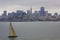 Sailing trough San Francisco Skyline