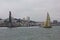Sailing trough San Francisco Skyline