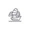 Sailing vessel linear icon concept. Sailing vessel line vector sign, symbol, illustration.