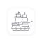 Sailing vessel, old ship line icon