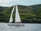 Sailing yacht river