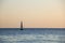 Sailing Yacht In The Sea At Sunset. Black Sea