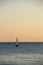 Sailing Yacht In The Sea At Sunset. Black Sea