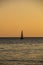 Sailing Yacht In The Sea At Sunset. Black Sea